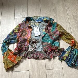 Zara Multicolor Paisley Blouse